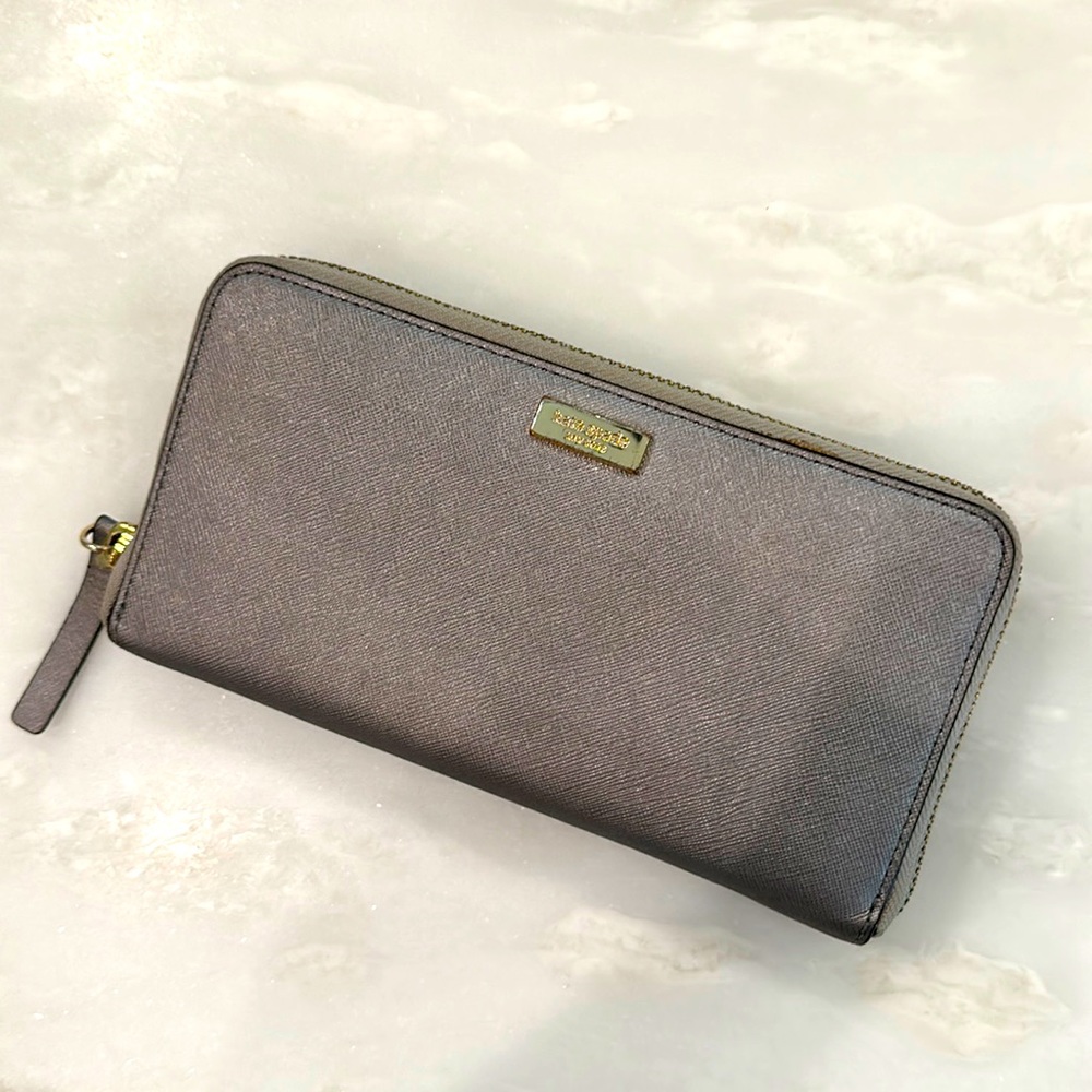 Kate Spade large silver wallet